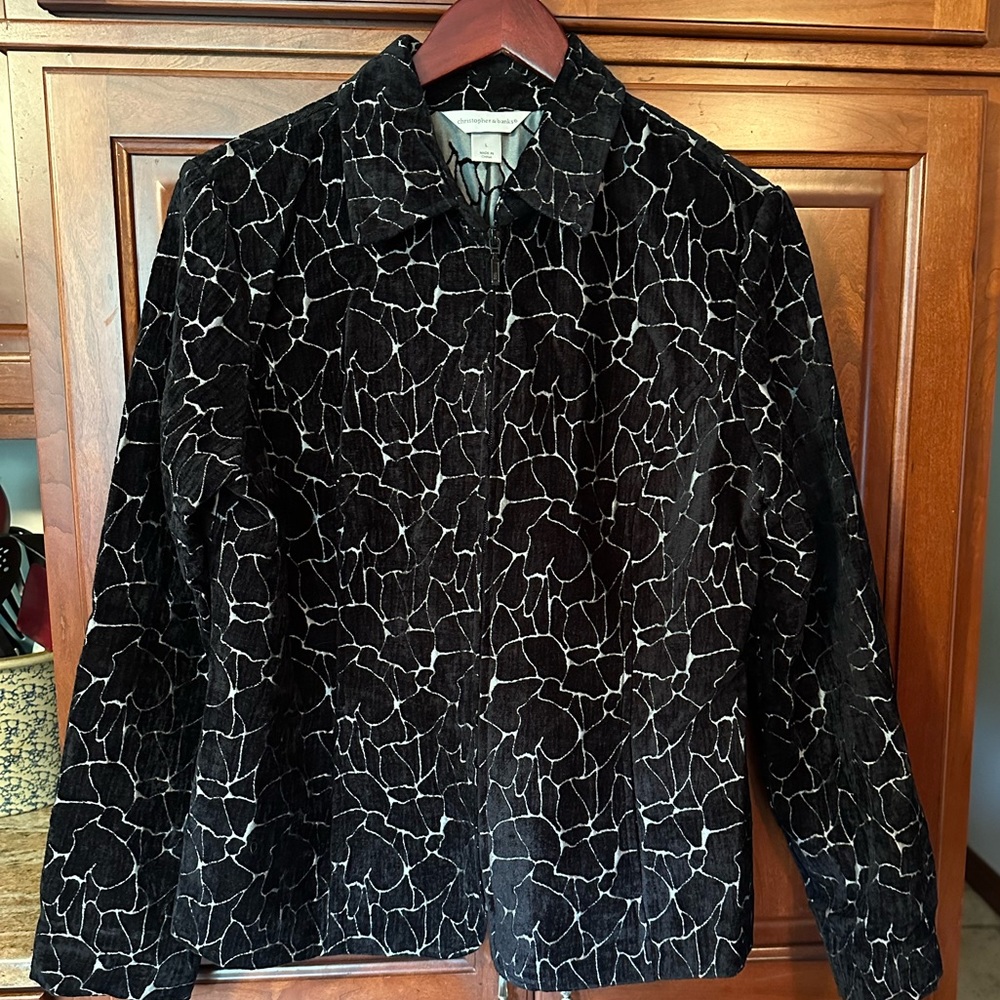 Christopher and Banks suite jacket. Black and silver size L